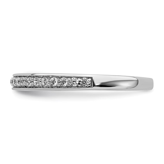 14k White Gold Diamond Band