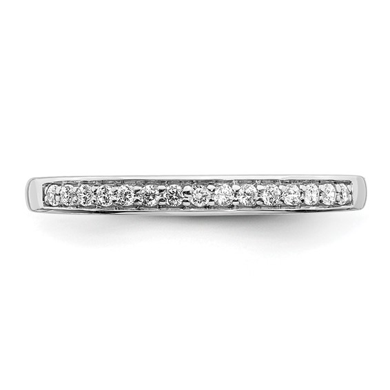 14k White Gold Diamond Band