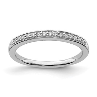 14k White Gold Diamond Band