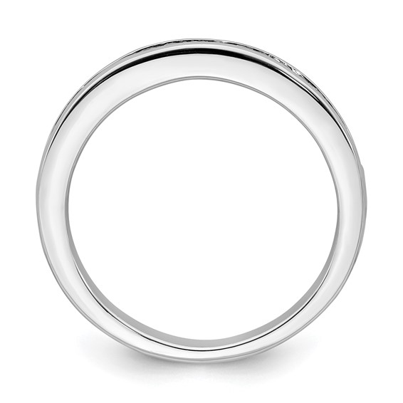 14k White Gold Diamond Band