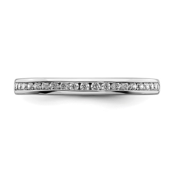 14k White Gold Diamond Band