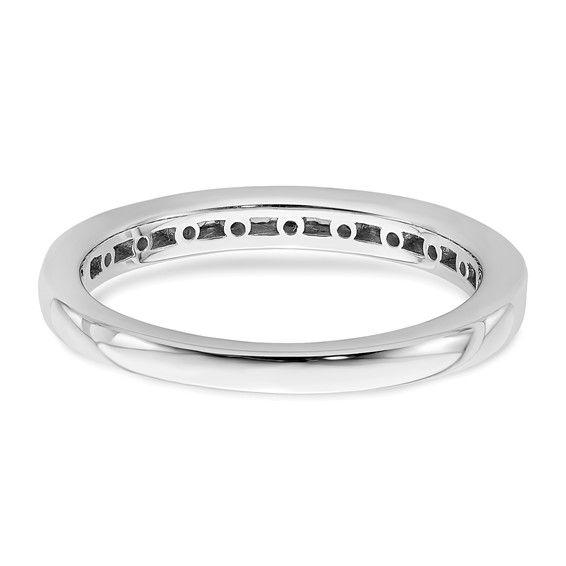 14k White Gold Diamond Band