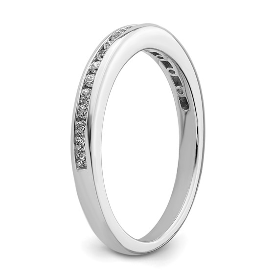 14k White Gold Diamond Band