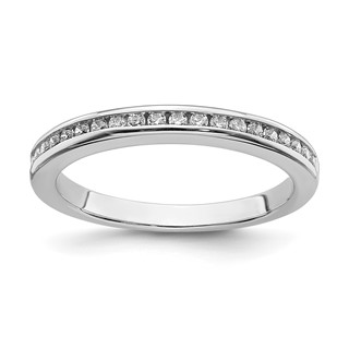 14k White Gold Diamond Band