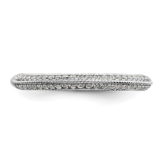 14K White Gold 1/5 carat Diamond Complete Wedding Band