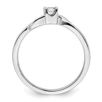 First Promise 14K White Gold 0.07 Carat Lab Grown Diamond VS SI+ G+ Complete Petite Engagement Ring view 2