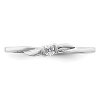 First Promise 14K White Gold 0.07 Carat Lab Grown Diamond VS SI+ G+ Complete Petite Engagement Ring view 4