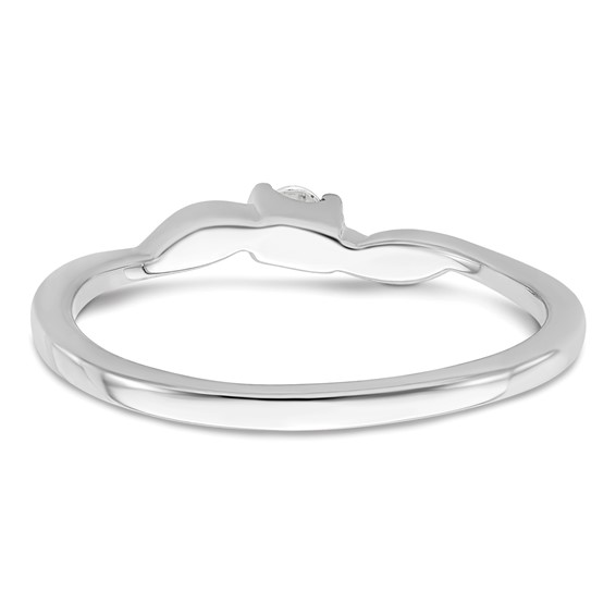 First Promise 14k White Gold 1/15 carat Lab Grown Diamond VS/SI+ G+ Complete Petite Engagement Ring