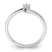 First Promise 14K White Gold 0.12 Carat Lab Grown Diamond VS SI+ G+ Complete Petite Engagement Ring view 2