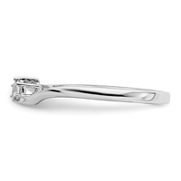 First Promise 14K White Gold 0.12 Carat Lab Grown Diamond VS SI+ G+ Complete Petite Engagement Ring view 3