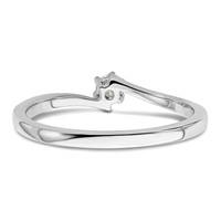 First Promise 14K White Gold 0.12 Carat Lab Grown Diamond VS SI+ G+ Complete Petite Engagement Ring view 5