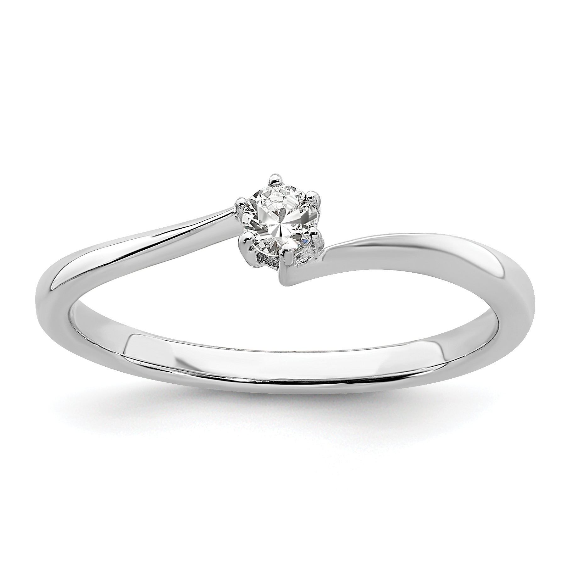 First Promise 14k White Gold 1/8 carat Lab Grown Diamond VS/SI+ G+ Complete Petite Engagement Ring (RM6494-012-WLG)