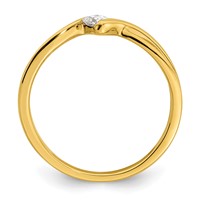 First Promise 14K Yellow Gold 0.17 Carat Lab Grown Diamond VS SI+ G+ Complete Petite Engagement Ring view 2