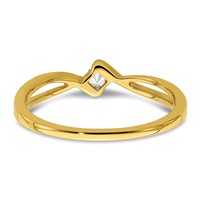 First Promise 14K Yellow Gold 0.17 Carat Lab Grown Diamond VS SI+ G+ Complete Petite Engagement Ring view 5