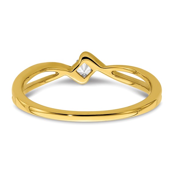 First Promise 14k 1/6 carat Lab Grown Diamond VS/SI+ G+ Complete Petite Engagement Ring