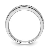 IBGoodman 14K White Gold 0.62 Carat Lab Grown Diamond VS SI+ G+ Seven Stone Complete Men's Ring view 2