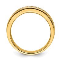 IBGoodman 14K Yellow Gold 0.62 Carat Lab Grown Diamond VS SI+ G+ Seven Stone Complete Men's Ring view 2