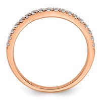 14K Rose Gold 0.33 Carat Lab Grown Diamond VS SI+ G+ Complete Wedding Band view 2