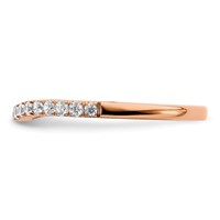14K Rose Gold 0.33 Carat Lab Grown Diamond VS SI+ G+ Complete Wedding Band view 3