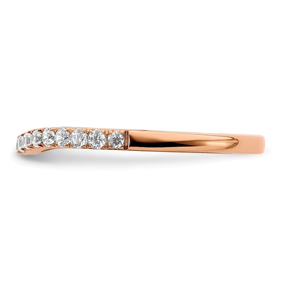 10k Rose Gold 1/3 carat Lab Grown Diamond VS/SI+ G+ Complete Wedding Band