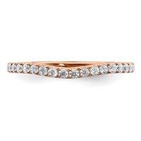 14K Rose Gold 0.33 Carat Lab Grown Diamond VS SI+ G+ Complete Wedding Band view 4