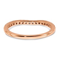 14K Rose Gold 0.33 Carat Lab Grown Diamond VS SI+ G+ Complete Wedding Band view 5