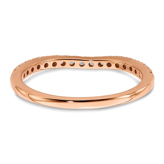 10k Rose Gold 1/3 carat Lab Grown Diamond VS/SI+ G+ Complete Wedding Band