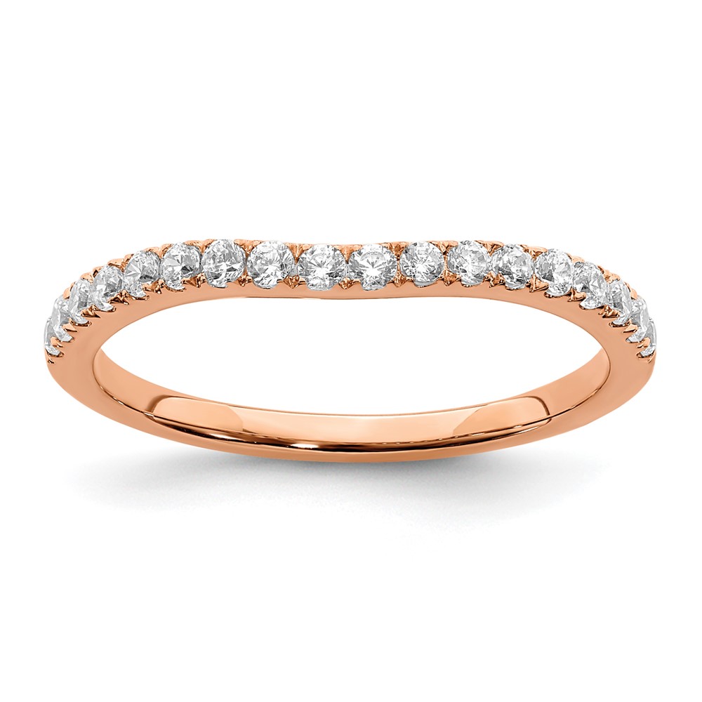 10k Rose Gold 1/3 carat Lab Grown Diamond VS/SI+ G+ Complete Wedding Band (RM6515B-033-C0RLG)