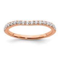 14K Rose Gold 0.33 Carat Lab Grown Diamond VS SI+ G+ Complete Wedding Band view 1