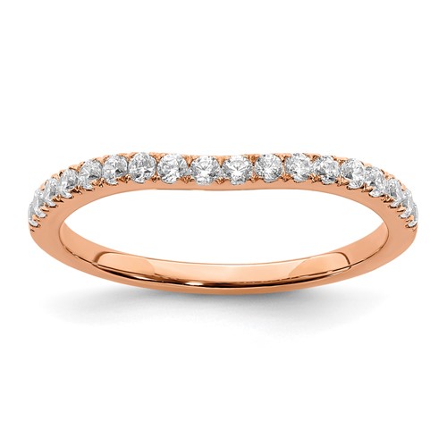 14K Rose Gold 0.33 Carat Lab Grown Diamond VS SI+ G+ Complete Wedding Band