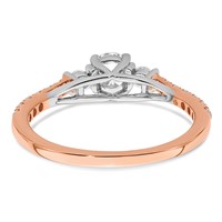 10K Rose Gold 0.75 Carat Lab Grown Diamond VS SI+ G+ Complete Petite Engagement Ring view 5