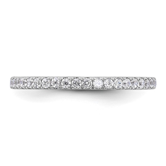 14k White Gold Complete Diamond Wedding Band