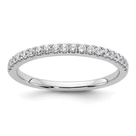 14k White Gold Complete Diamond Wedding Band