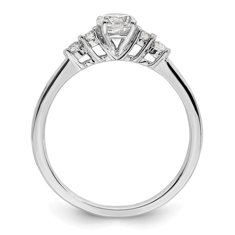 14k White Gold 1/2 carat Lab Grown Diamond VS/SI+ G+ Complete Petite Engagement Ring