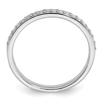 14K White Gold 0.20 Carat Lab Grown Diamond VS SI+ G+ Complete Wedding Band view 2