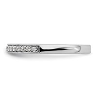 14K White Gold 0.20 Carat Lab Grown Diamond VS SI+ G+ Complete Wedding Band view 3