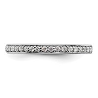 14K White Gold 0.20 Carat Lab Grown Diamond VS SI+ G+ Complete Wedding Band view 4