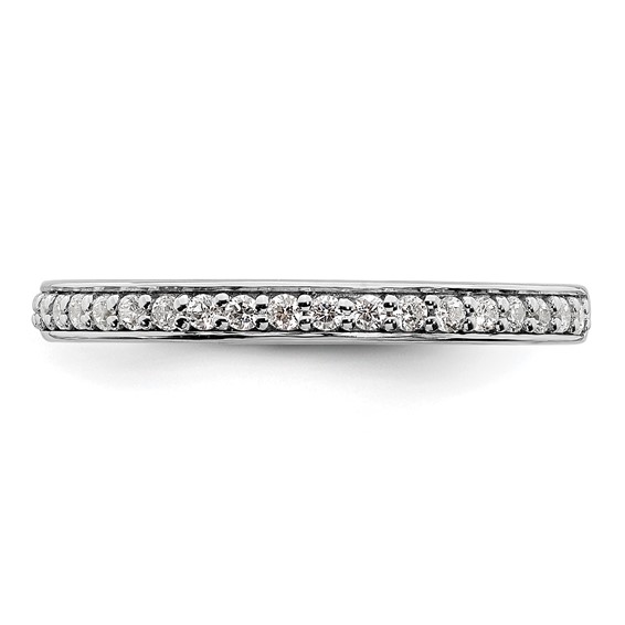 14k White Gold 1/5 carat Lab Grown Diamond VS/SI+ G+ Complete Wedding Band