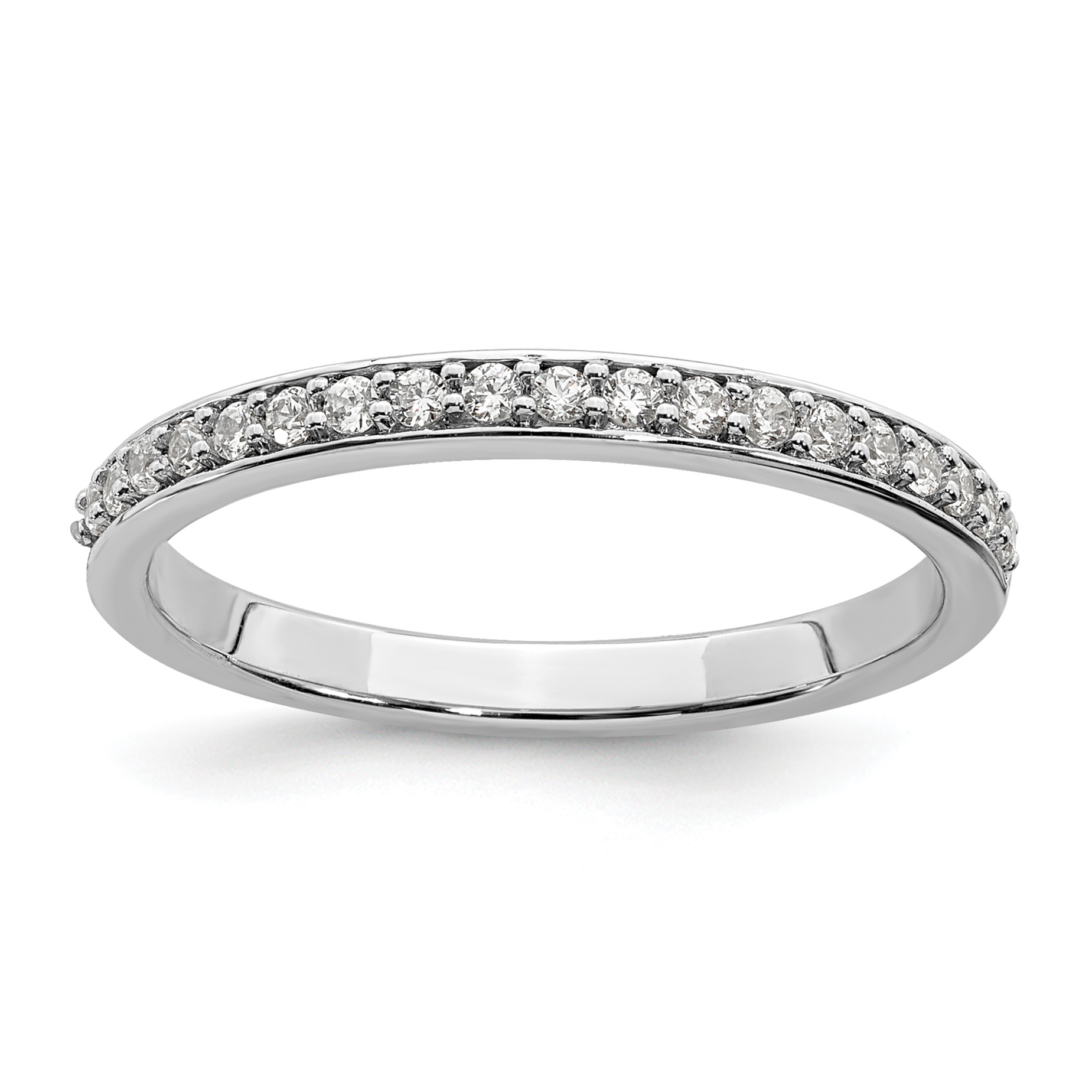 10k White Gold 1/5 carat Lab Grown Diamond VS/SI+ G+ Complete Wedding Band (RM6551B-020-C0WLG)