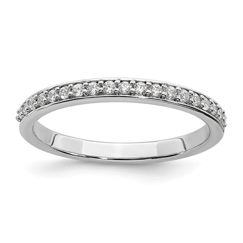 10K White Gold 0.20 Carat Lab Grown Diamond VS SI+ G+ Complete Wedding Band