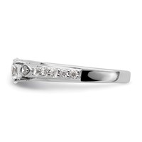 10K White Gold 0.75 Carat Lab Grown Diamond VS SI+ G+ Complete Petite Engagement Ring view 3