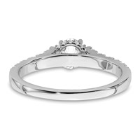 14K White Gold 0.88 Carat Lab Grown Diamond VS SI+ G+ Complete Petite Engagement Ring view 5