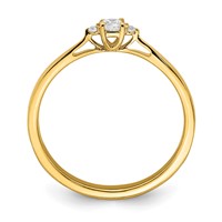 First Promise 14K Yellow Gold 0.12 Carat Lab Grown Diamond VS SI+ G+ Complete Petite Engagement Ring view 2
