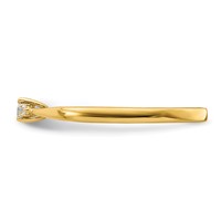 First Promise 14K Yellow Gold 0.12 Carat Lab Grown Diamond VS SI+ G+ Complete Petite Engagement Ring view 3