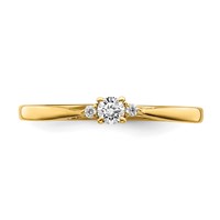 First Promise 14K Yellow Gold 0.12 Carat Lab Grown Diamond VS SI+ G+ Complete Petite Engagement Ring view 5