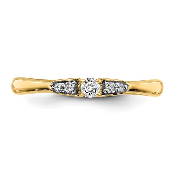 First Promise 14k 1/8 carat Round Diamond Complete Promise/Engagement Ring