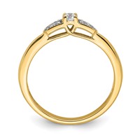 14K Yellow Gold 0.12 Carat Lab Grown Diamond VS SI+ G+ Complete Petite Engagement Ring view 2