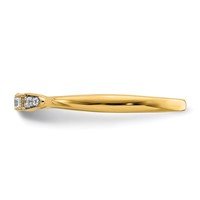 14K Yellow Gold 0.12 Carat Lab Grown Diamond VS SI+ G+ Complete Petite Engagement Ring view 3