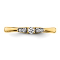 14K Yellow Gold 0.12 Carat Lab Grown Diamond VS SI+ G+ Complete Petite Engagement Ring view 5