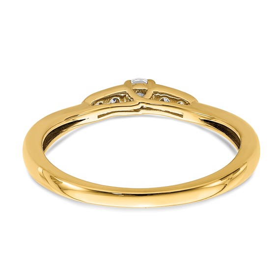 14k 1/8 carat Lab Grown Diamond VS/SI+ G+ Complete Petite Engagement Ring